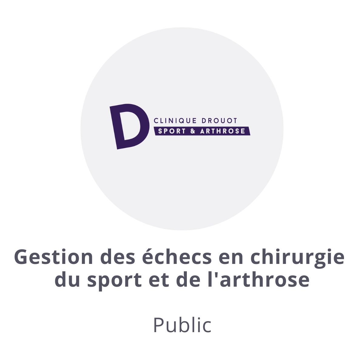 You are currently viewing Gestion des échecs en chirurgie du sport et de l’arthrose